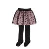 Clothes Tutto Piccolo | Tutto Piccolo 2440 Anthracite Overlay Skirt - Anthracite/Pink