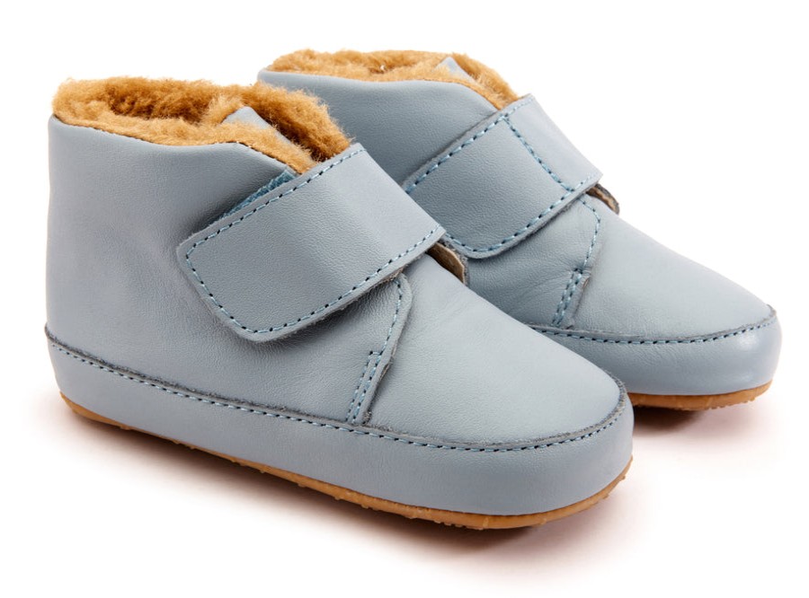 Shoes Old Soles Girl'S Boots | Old Soles Boy'S & Girl'S 0044R Shloofy Sneaker Booties - Dusty Blue