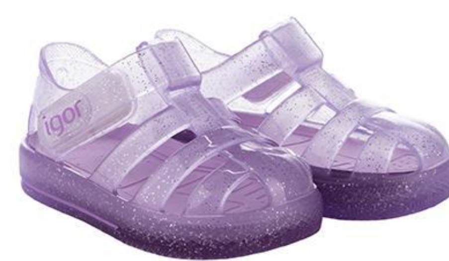 Shoes Igor Girl'S Sandals | Igor S10265 Girl'S Star Glitter Sandal - Malva