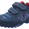 Shoes GEOX Boy'S Casual Shoes | Geox Boy'S Savage Hook And Loop Closure Sneaker Tennis Shoes, Navy/Red