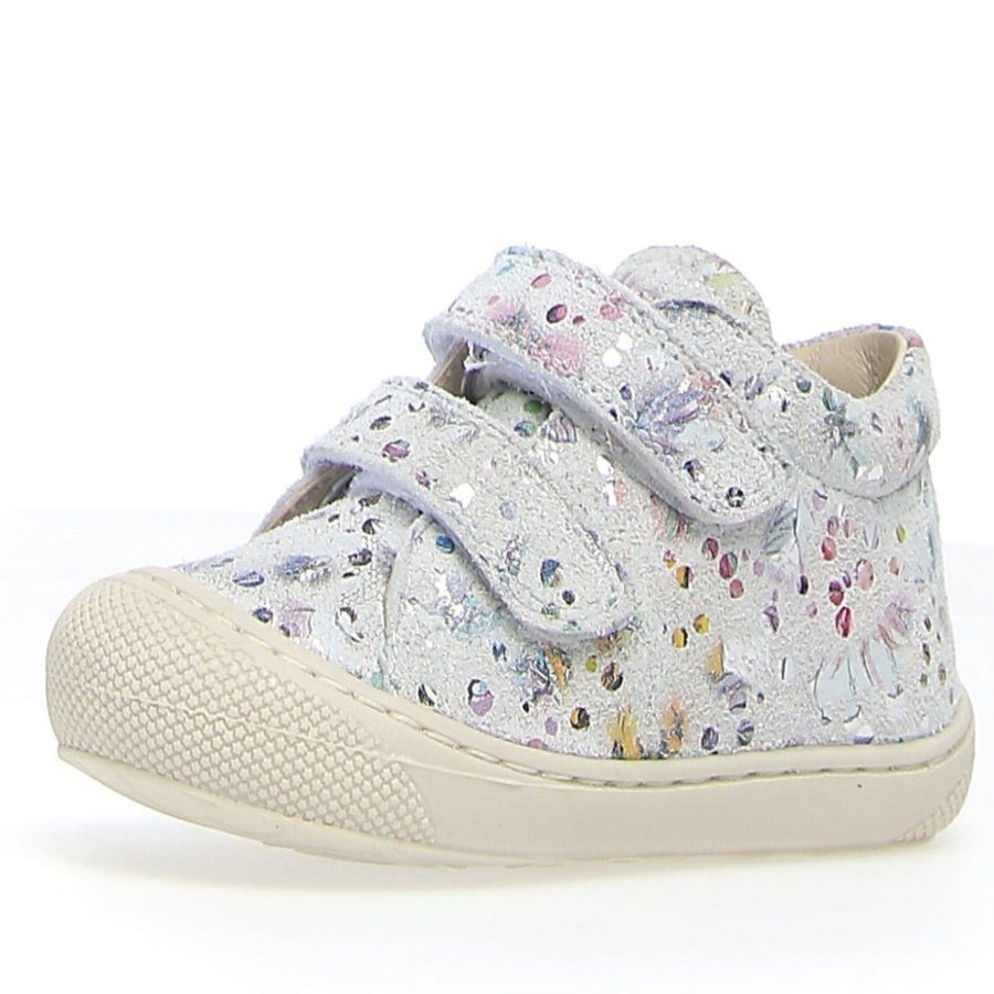 Shoes Naturino Girl'S Casual Shoes | Naturino Girl'S Cocoon Vl Suede Flowery Print Sneakers - White