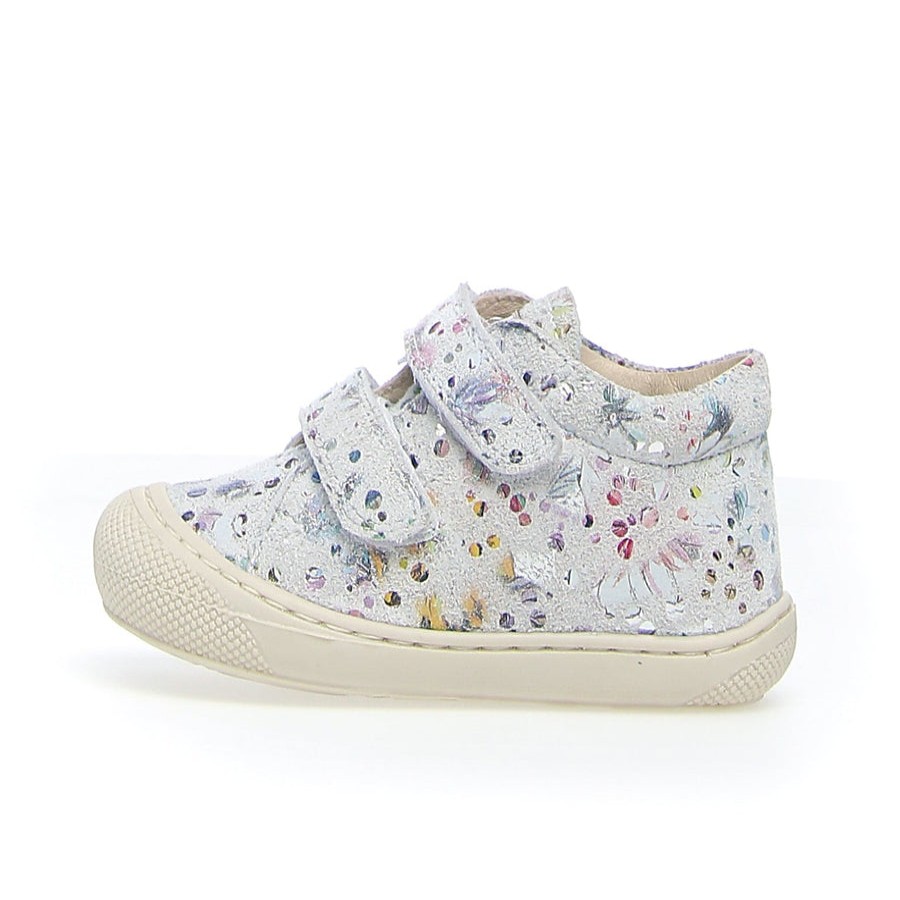 Shoes Naturino Girl'S Casual Shoes | Naturino Girl'S Cocoon Vl Suede Flowery Print Sneakers - White