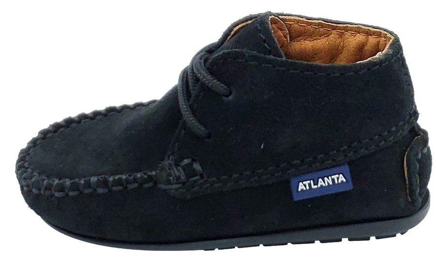 Shoes Atlanta Mocassin Boy'S Casual Shoes | Atlanta Mocassin Girl'S And Boy'S Suede Booties, Black