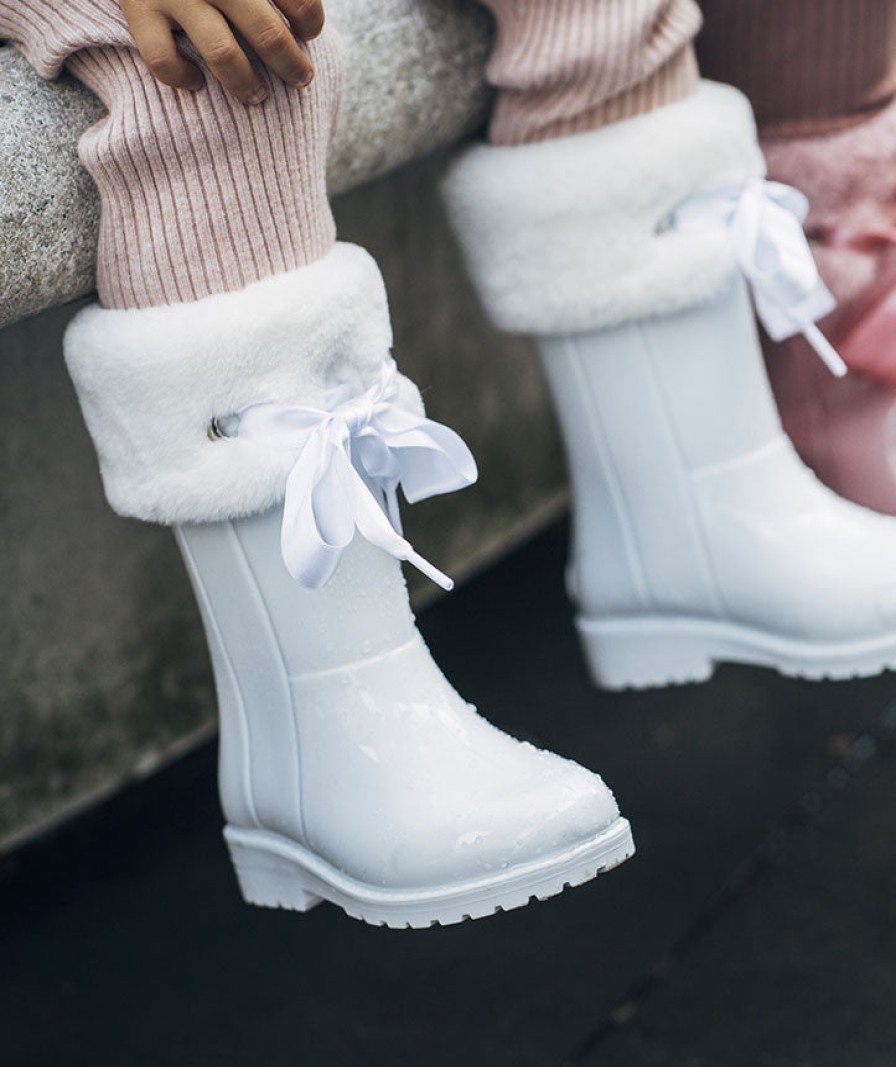 Shoes Igor Girl'S Boots | Igor Girl'S Campera Charol Soft Boots, Blanco