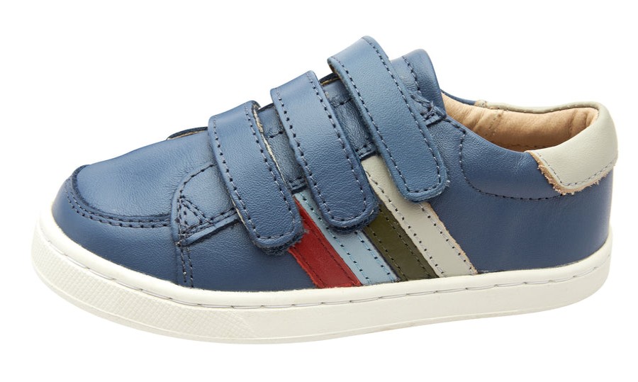 Shoes Old Soles Boy'S Casual Shoes | Old Soles Boy'S 6127 Sneaky Markert Leather Sneakers - Petrol/Gris/Militare/Dusty Blue/Red