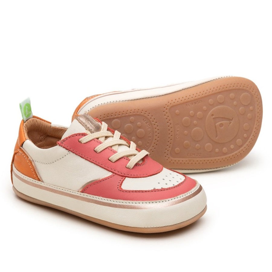 Shoes Tip Toey Joey Girl'S Casual Shoes | Tip Toey Joey Girl'S Brinky Sneakers, Coral Matte/Tapioca