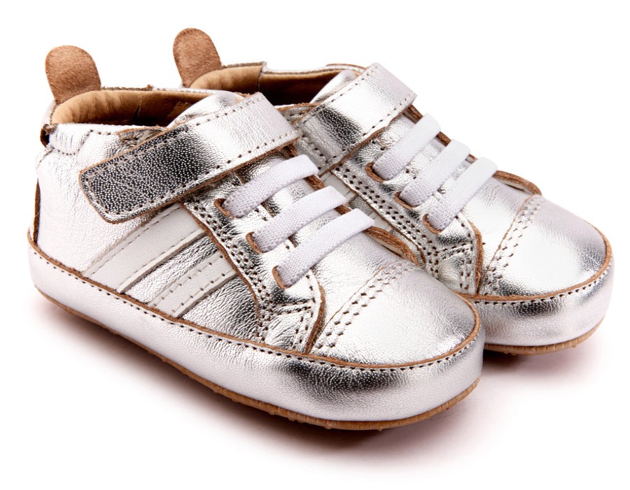 Shoes Old Soles Boy'S Casual Shoes | Old Soles Boy'S & Girl'S 066R High Roller Shoes - Silver/Snow