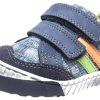 Shoes Beeko Boy'S Casual Shoes | Bko Boy'S Zaan Ii Denim And Navy Canvas Double Hook And Loop Strap Sneaker Shoe