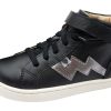 Shoes Old Soles Girl'S Casual Shoes | Old Soles Boy'S And Girl'S 6137 Bolted High Top Sneakers - Black/Rich Silver