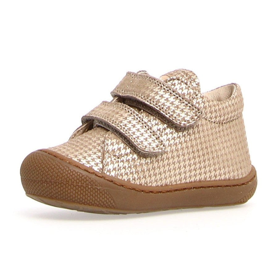 Shoes Naturino Girl'S Casual Shoes | Naturino Girl'S Cocoon Pied De Poule Vl Sneakers, Taupe