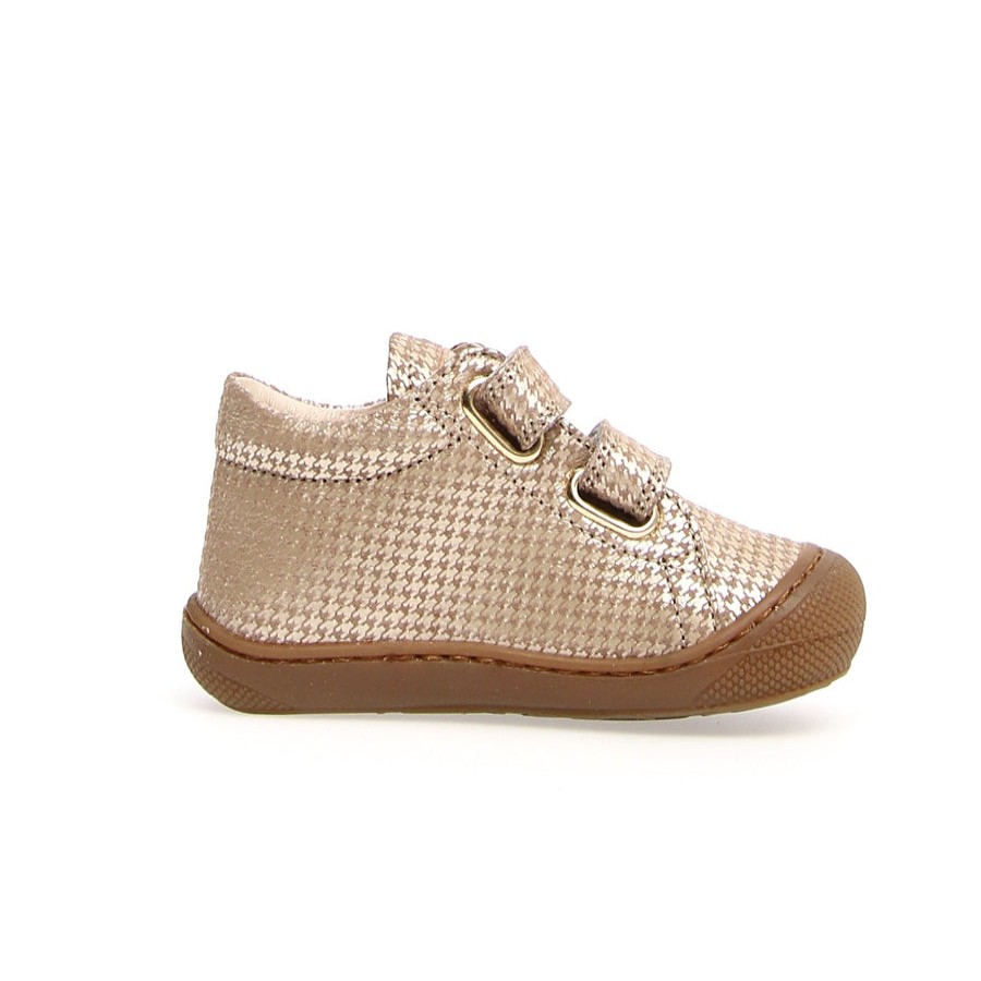 Shoes Naturino Girl'S Casual Shoes | Naturino Girl'S Cocoon Pied De Poule Vl Sneakers, Taupe