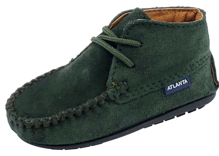 Shoes Atlanta Mocassin Boy'S Casual Shoes | Atlanta Mocassin Girl'S And Boy'S Suede Booties, Hunter Green