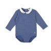 Clothes Tutto Piccolo | Tutto Piccolo 9723 Body Punto Liso Bodysuit - Indigo