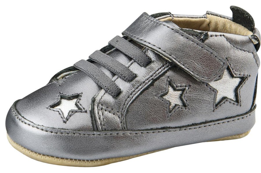 Shoes Old Soles Boy'S Casual Shoes | Old Soles Boy'S And Girl'S High Splash First Walkers, Rich Silver