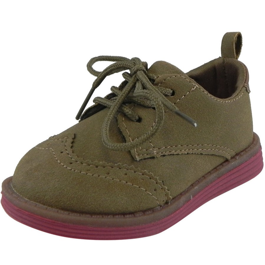 Shoes OshKosh B'Gosh Boy'S Casual Shoes | Oshkosh Girl'S And Boy'S Soft Faux Suede Classic Lace Up Oxford Loafer Shoes Tan