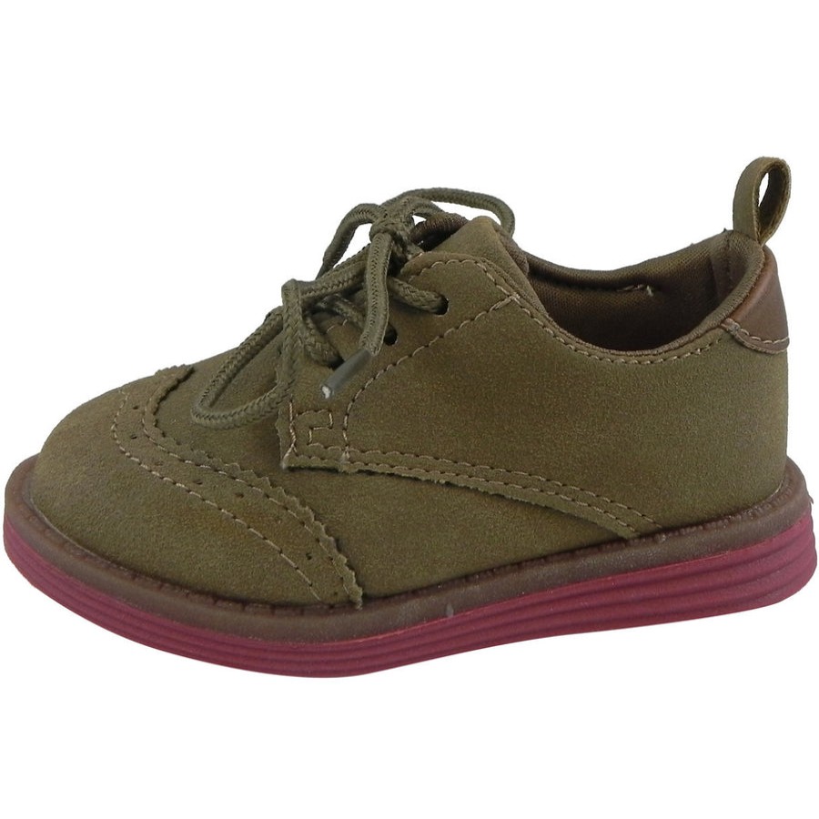 Shoes OshKosh B'Gosh Boy'S Casual Shoes | Oshkosh Girl'S And Boy'S Soft Faux Suede Classic Lace Up Oxford Loafer Shoes Tan