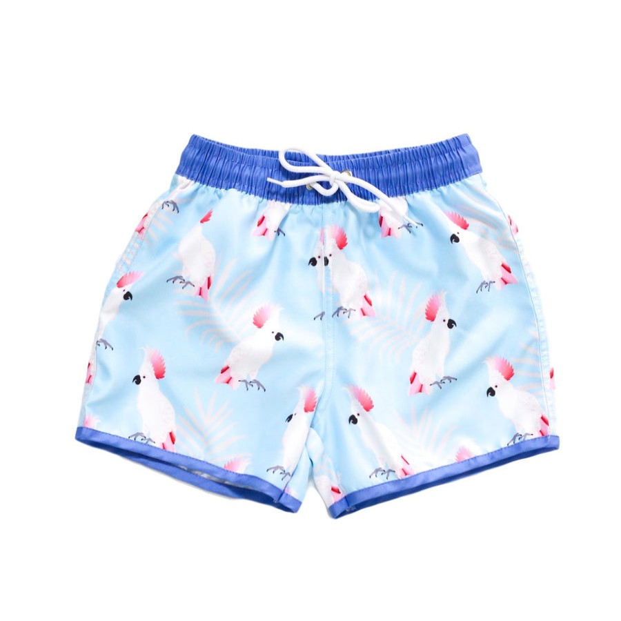 Clothes Blueberry Bay | Blueberry Bay Emerald Toucan Bay Swim Trunks