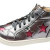 Shoes Old Soles Girl'S Casual Shoes | Old Soles Girl'S Starey High Top Sneaker, Rich Silver/Fuchsia Foil