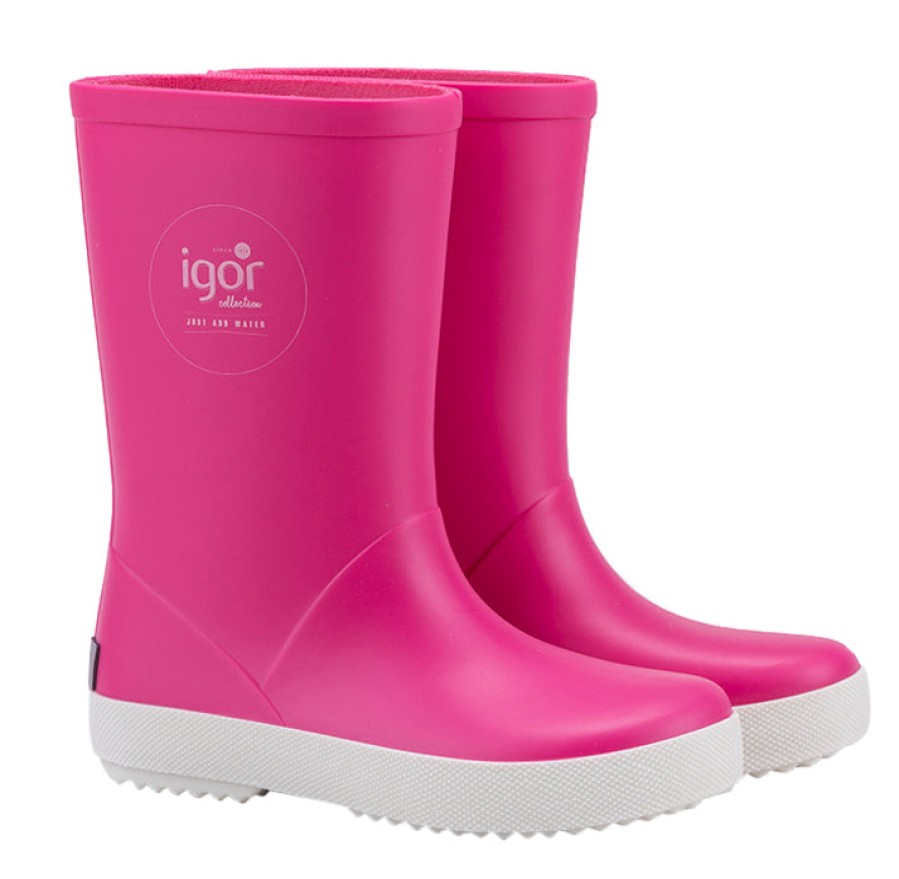 Shoes Igor Girl'S Boots | Igor Girl'S Splash Nautico Rain Boot, Fuscia