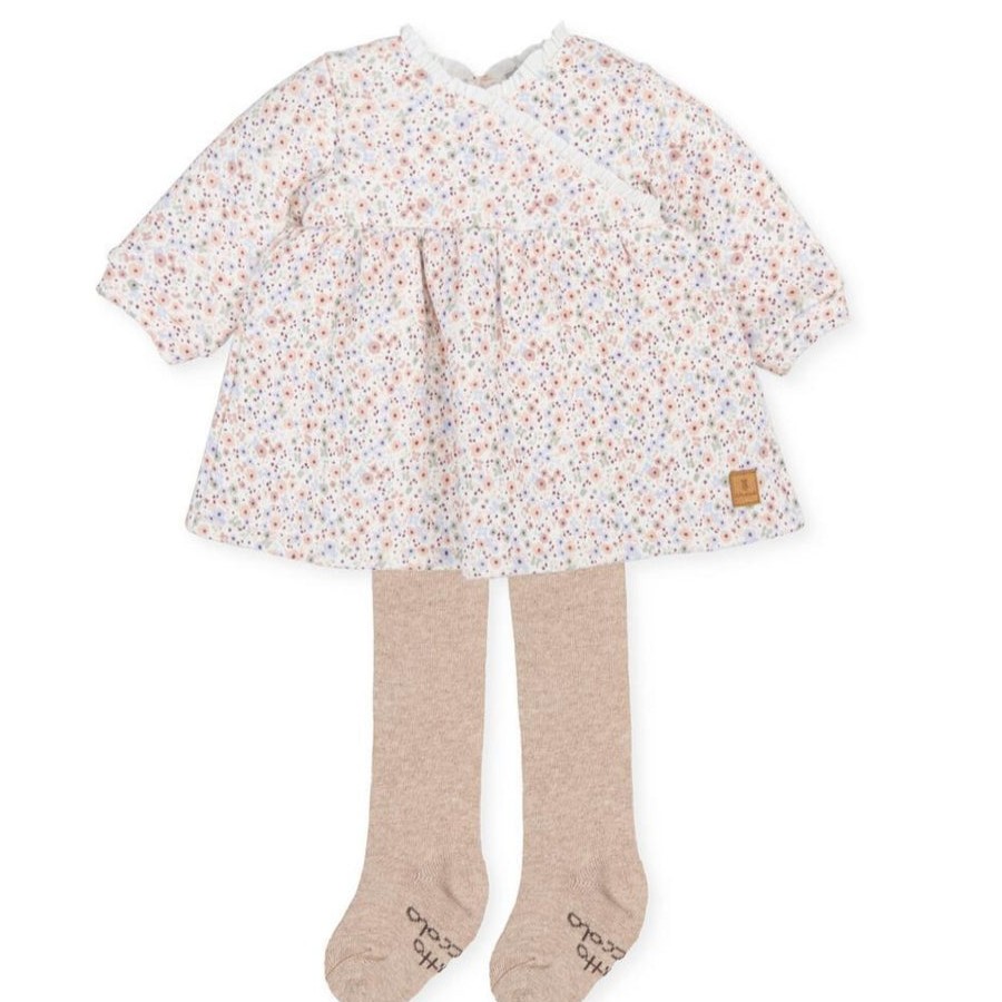 Clothes Tutto Piccolo | Tutto Piccolo 2786 Flower Dress, Taupe