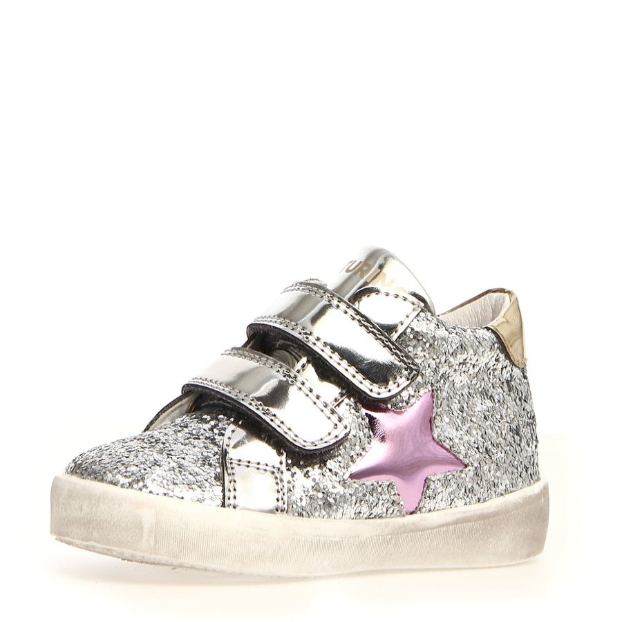 Shoes Naturino Girl'S Casual Shoes | Naturino Girl'S Dorrie Vl Glitter Shoes - Argento