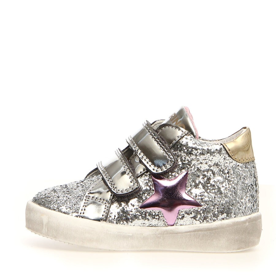 Shoes Naturino Girl'S Casual Shoes | Naturino Girl'S Dorrie Vl Glitter Shoes - Argento