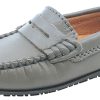 Shoes Atlanta Mocassin Boy'S Casual Shoes | Atlanta Mocassin Boy'S & Girl'S Grey Smooth Slip On Moccasin Penny Loafer Shoe