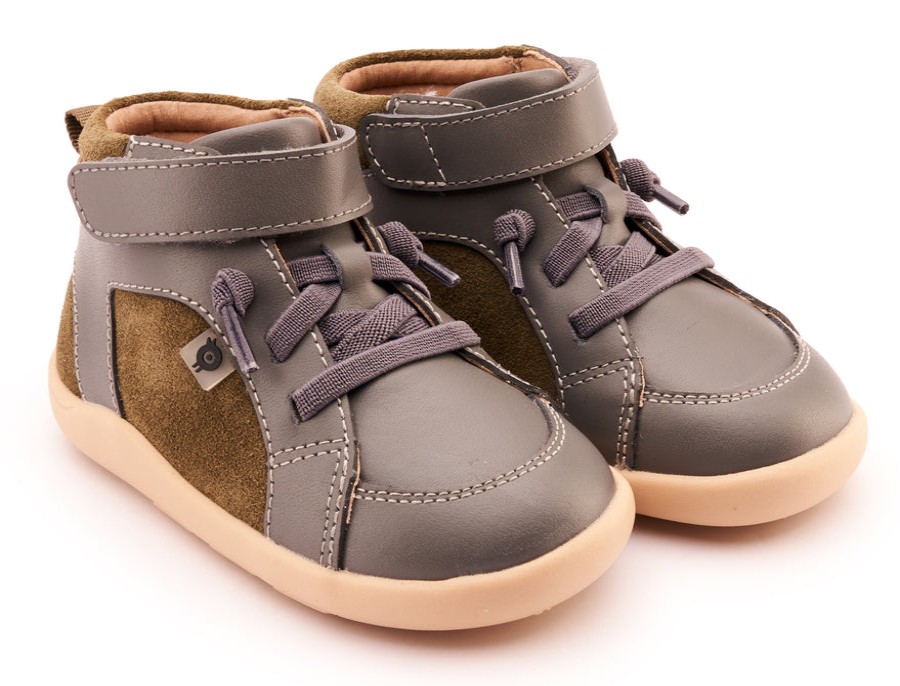 Shoes Old Soles Boy'S Casual Shoes | Old Soles Boy'S 8039 Woodford Casual Shoes - Militare Suede / Grey