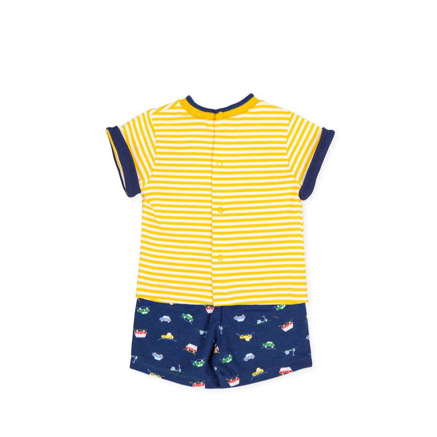 Clothes Tutto Piccolo | Tutto Piccolo Short Set - Yellow/Navy