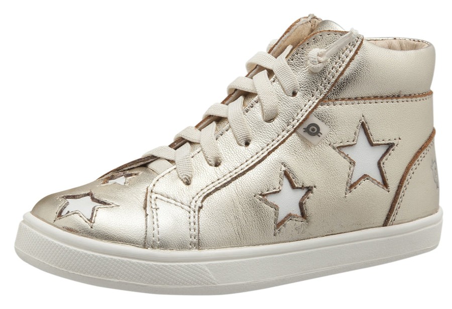 Shoes Old Soles Boy'S Casual Shoes | Old Soles Girl'S And Boy'S Starey High Top Sneaker, Gold/Snow