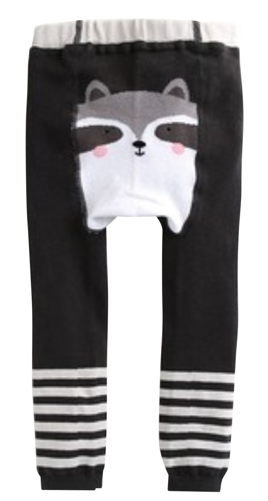 Clothes Eva & Elvin | Eva & Elvin Girl'S Black Tights Cotton Raccoon