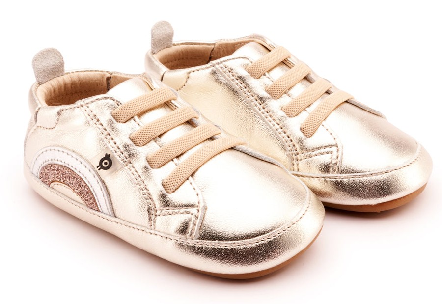 Shoes Old Soles Girl'S Casual Shoes | Old Soles Girl'S 0071Rt Rainbow Bub Casual Shoes - Titanium / Silver / Glam Choc / Gold