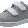 Shoes My Brooklyn Girl'S Casual Shoes | My Brooklyn The Original Boy'S And Girl'S Sneaker In Grey With White Double Straps