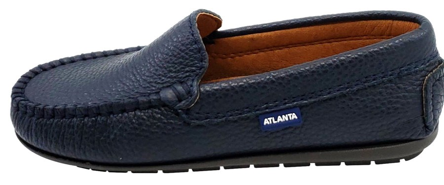 Shoes Atlanta Mocassin Boy'S Dress Shoes | Atlanta Mocassin Boy'S And Girl'S Pebbled Leather Loafers, Navy Blue