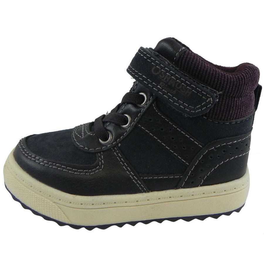 Shoes OshKosh B'Gosh Boy'S Casual Shoes | Oshkosh Boy'S Corduroy Stretch Laces Hook And Loop High Top Shoes Navy