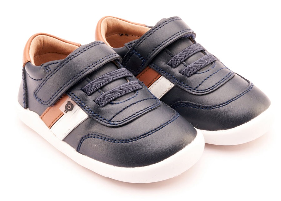 Shoes Old Soles Boy'S Casual Shoes | Old Soles Boy'S 8013 Play Ground Casual Shoes - Navy / Tan / Snow