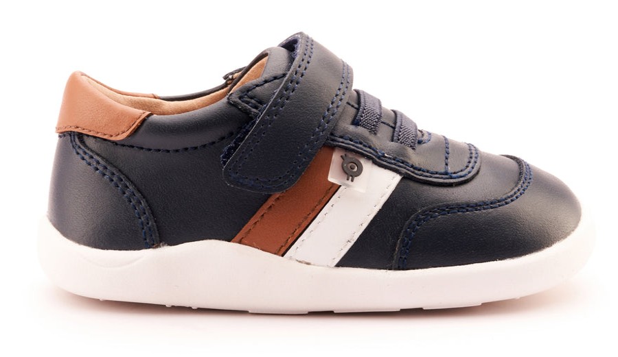 Shoes Old Soles Boy'S Casual Shoes | Old Soles Boy'S 8013 Play Ground Casual Shoes - Navy / Tan / Snow