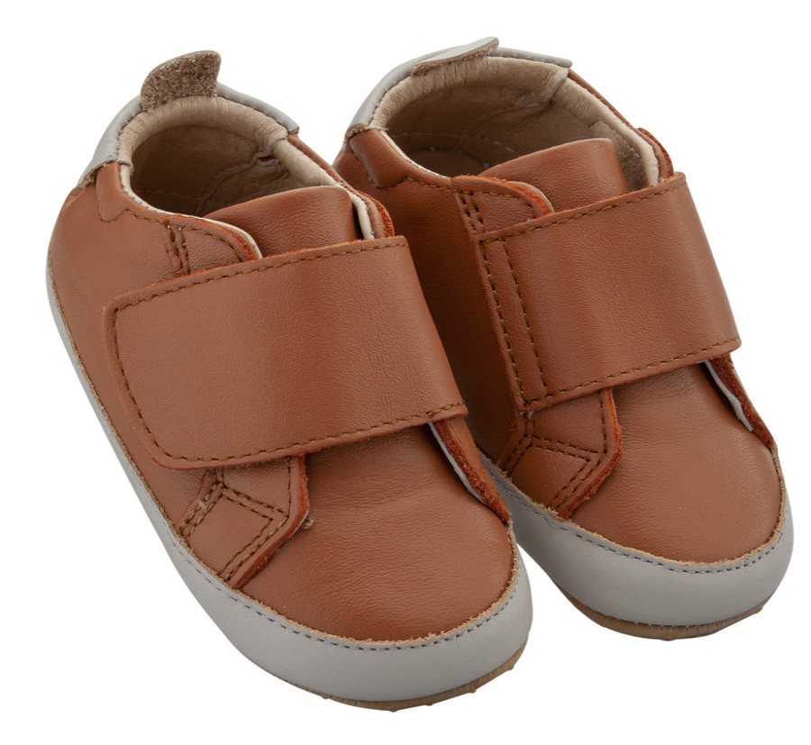 Shoes Old Soles Boy'S Casual Shoes | Old Soles Girl'S & Boy'S Wendle Hook And Loop Closure Sneakers - Tan/Gris