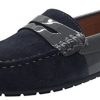 Shoes Venettini Boy'S Casual Shoes | Venettini Boy'S Relax Dark Grey Suede Upper Patent Leather Slip On Moccasin Loafer