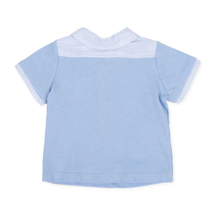 Clothes Tutto Piccolo | Tutto Piccolo 8811 Blue Polo Shirt