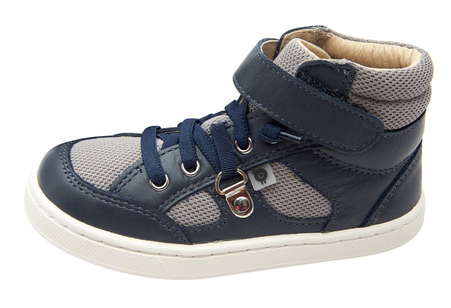 Shoes Old Soles Girl'S Casual Shoes | Old Soles Boy'S And Girl'S 6144 Mesh Jim High Top Sneakers - Navy/Grey