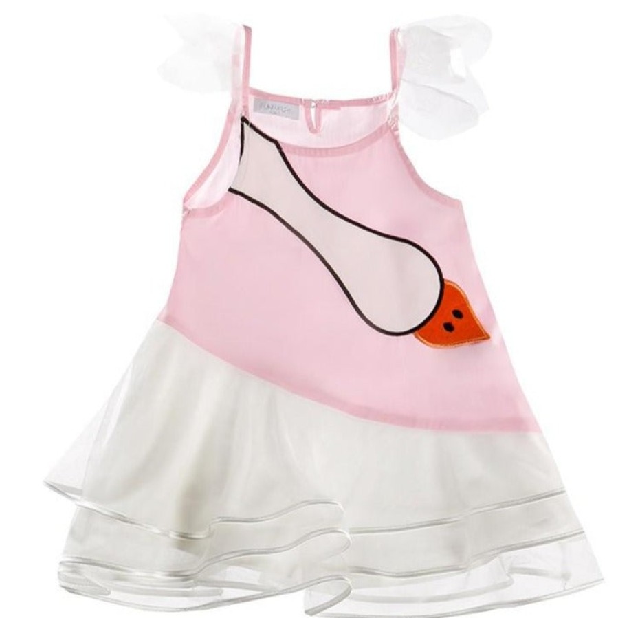 Clothes Fun & Fun | Fun & Fun Girl'S Ndr3245 Duck Dress - Multi