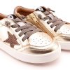 Shoes Old Soles Girl'S Casual Shoes | Old Soles Girl'S 1006 Platinum Runner Casual Shoes - Titanium / Glam Choc / Rich Silver / White Sole