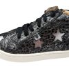 Shoes Old Soles Boy'S Casual Shoes | Old Soles Girl'S And Boy'S Starey High Top Sneaker, Pearlised Leopard/Silver