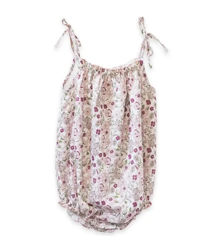 Clothes Beet World | Beet World Strap Romper, Pink Ditsy