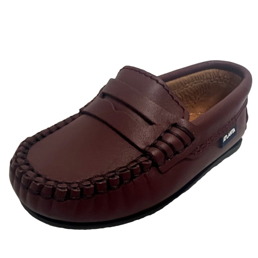 Shoes Atlanta Mocassin Girl'S Dress Shoes | Atlanta Mocassin Boy'S And Girl'S Smooth Leather Penny Loafers, Burgundy Smooth