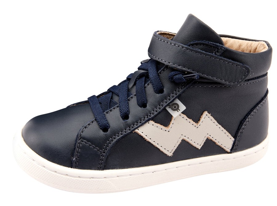 Shoes Old Soles Boy'S Casual Shoes | Old Soles Boy'S And Girl'S 6137 Bolted Hightop Sneakers - Navy/Gris