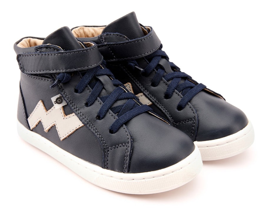 Shoes Old Soles Boy'S Casual Shoes | Old Soles Boy'S And Girl'S 6137 Bolted Hightop Sneakers - Navy/Gris