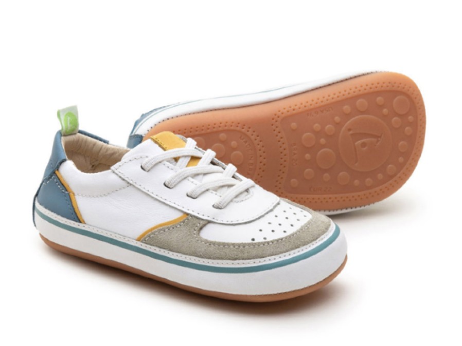 Shoes Tip Toey Joey Boy'S Casual Shoes | Tip Toey Joey Boy'S And Girl'S Brinky Sneakers, White/Ivory Suede/Denim