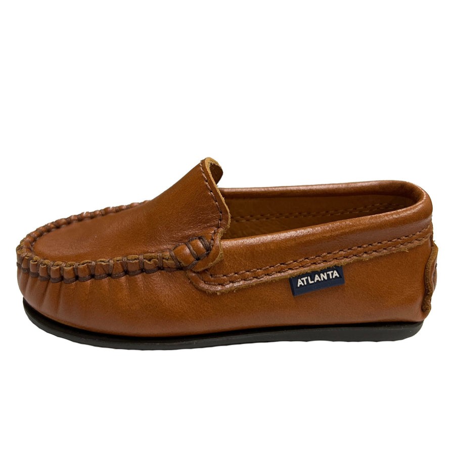 Shoes Atlanta Mocassin Boy'S Dress Shoes | Atlanta Mocassin Boy'S And Girl'S Plain Vamp Leather Loafers, Tawny Sierra Antik